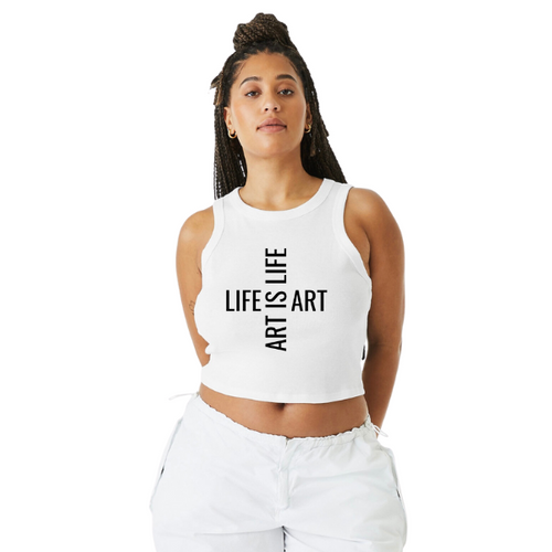 Art Is Life Crop Top Women's (White)